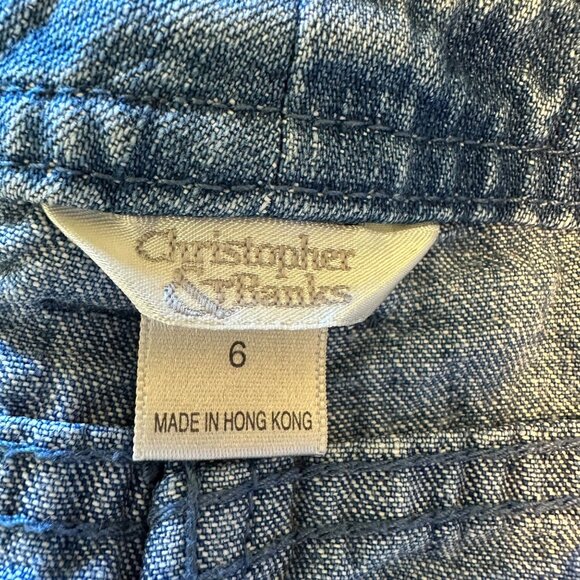 Christopher & Banks Womens Embroidered Fish Capri Jeans Size 6 - Picture 8 of 11